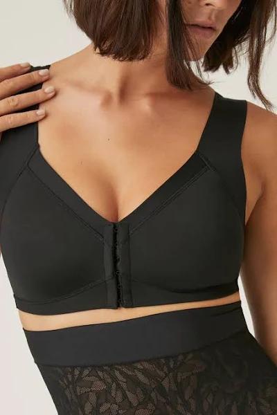 Naturana Wellness Padded Wirefree Front Close Bra - Black - 20D