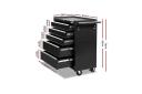 Giantz 5 Drawer Mechanic Tool Box Storage Trolley - Black