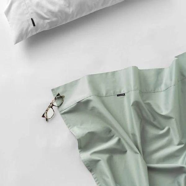 Linen House Augusta Fitted Sheet (Green Gum) - King