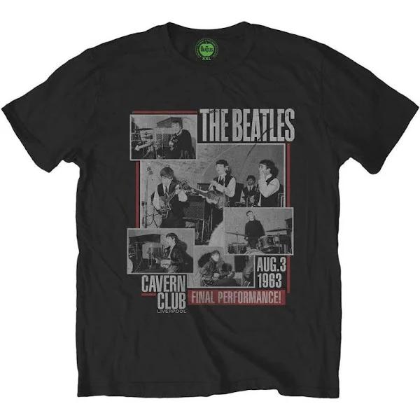 The Beatles Unisex Adult Final Performance T-Shirt - Black - Black - M