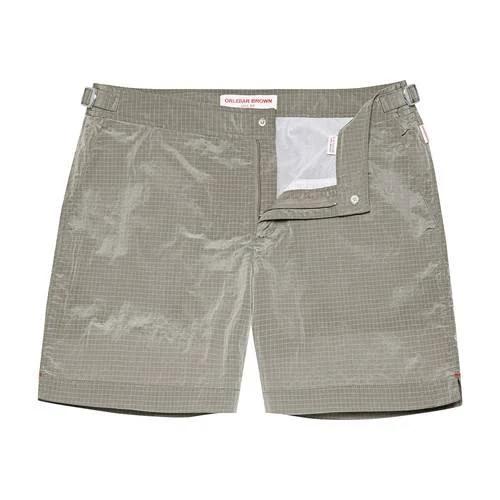 Bulldog Ripstop - Seal Grey Ripstop Mid-length Swim Shorts