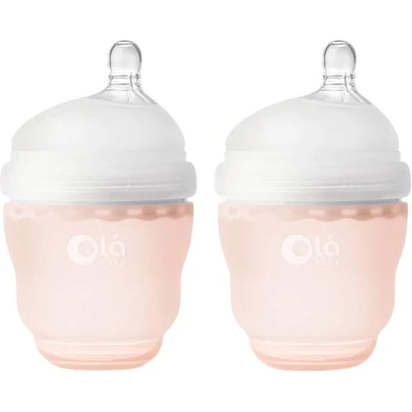 Olababy Silicone Gentle Bottle 120ml 2pk Coral