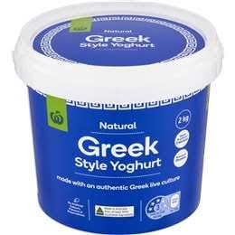 Woolworths Greek Style Yoghurt 2kg