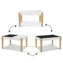 Artiss Dining Table Round Wooden With Marble Effect Metal Legs 110cm White