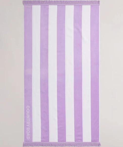 Country Road Beau Australian Beach Towel Lilac | 100% Cotton