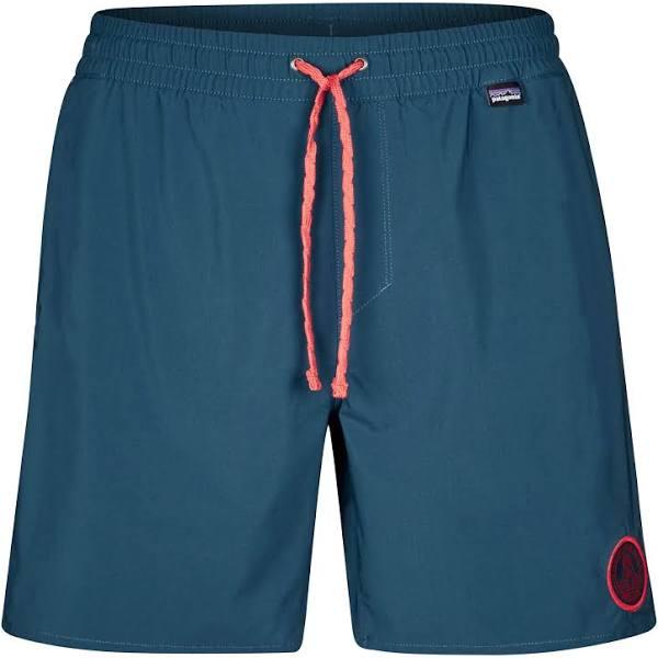 Patagonia M's Hydropeak Volley Shorts - 16 in. Peak Protector Badge Tidepool Blue S