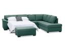 Rumpus Fabric Corner Suite Right-Hand Facing Chaise with Sofa Bed Green - Upholstered