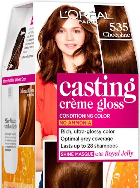 L'Oreal Paris Creme Gloss Hair Color, 535 Chocolate (87.5G + 72Ml) 1'S