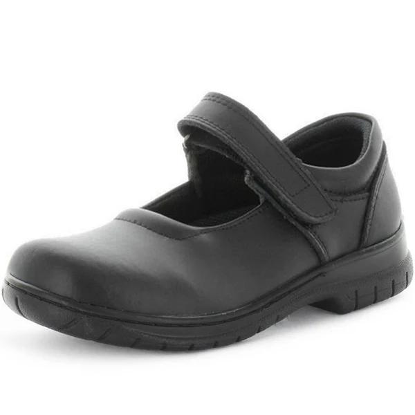 Wilde School Junior Girl's School Shoes Size 4 Black Smooth Jameson