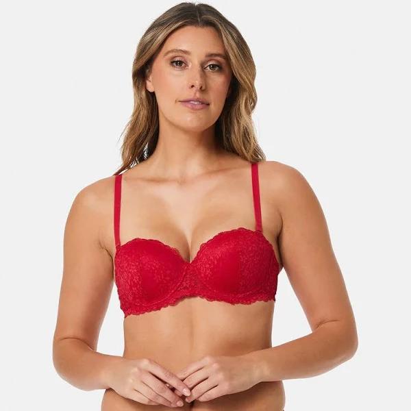 Kmart Co-ordinated Lace Push Up Bra-Grend Red Size: 14B, Price History &  Comparison