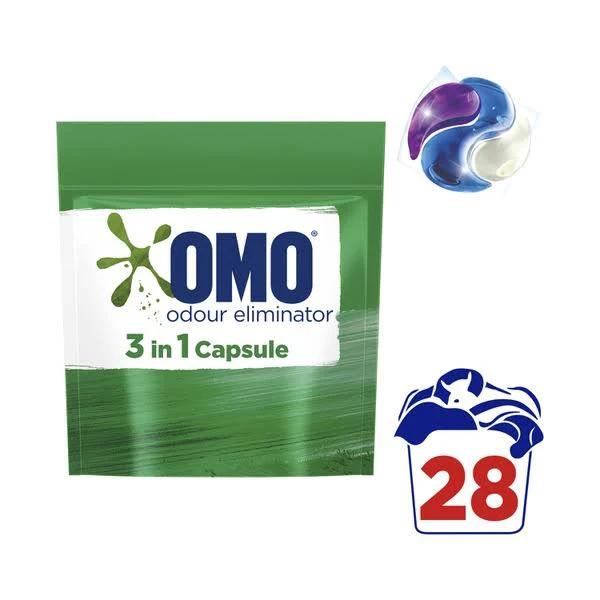 Omo Laundry Liquid Triple Caps Odour 28 Pack