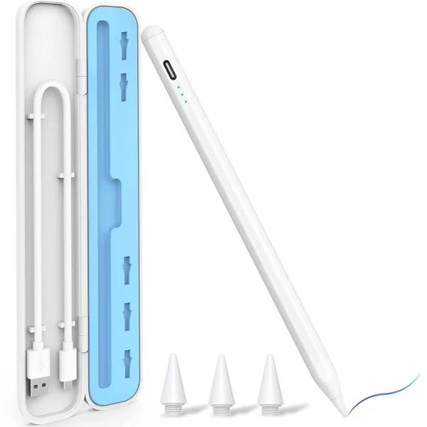 Stylus Pen For Apple iPad Pencil (2018-2022) with Case For iPad Pro 11/12.9 (3rd/4th/5th/6th), Air 3/4/5, Mini 5/6, iPad 6th/7th/ 8th/9th/10th