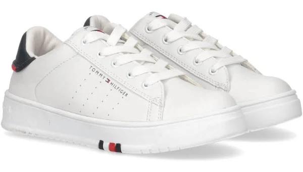 Tommy Hilfiger Kids' Faux Leather Trainers - UK 2 Kids