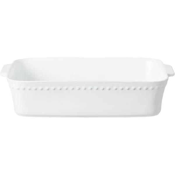 Costa Nova Pearl White Rectangular Baker Large