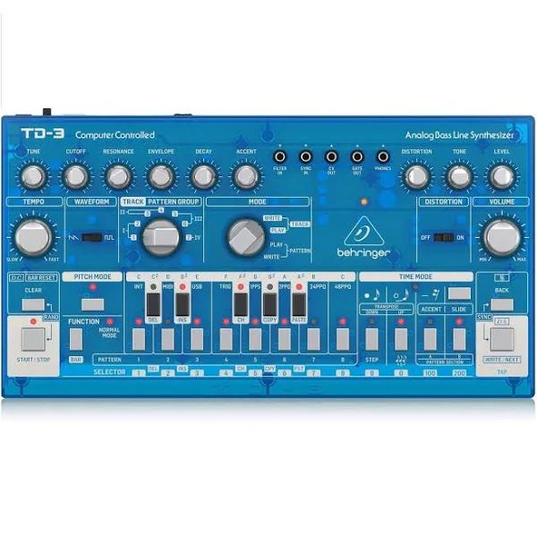 Behringer TD-3 Analog Bass Line Synthesizer (Blueberry)