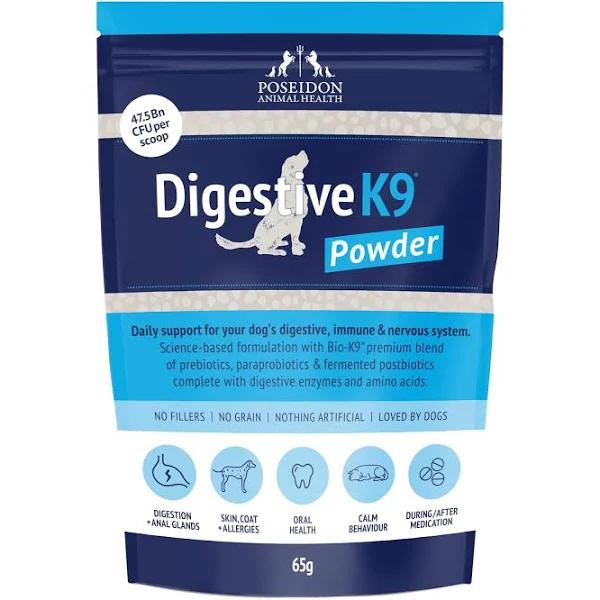 Digestive K9. A Canine Gut Health Supplement For Dogs. Chews or Powder 65g Powder