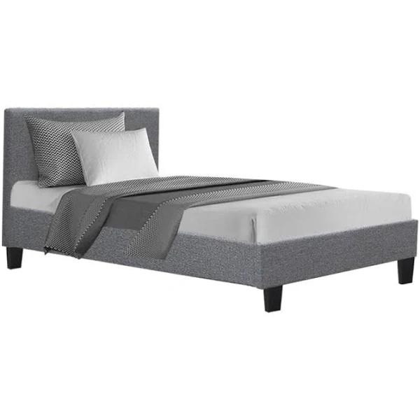 Neo Fabric Bed Frame - Grey Single