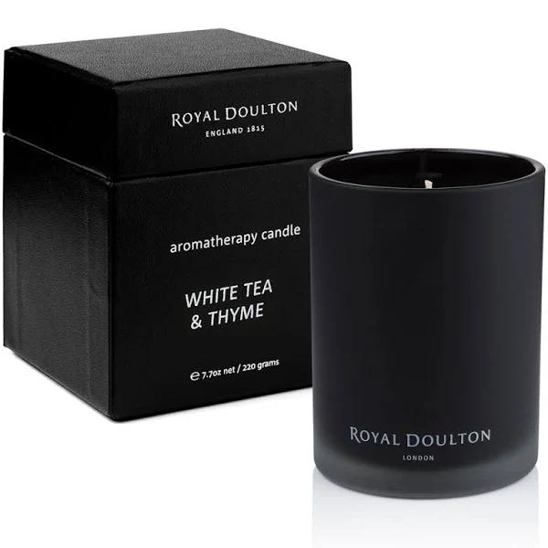 Royal Doulton White Tea & Thyme Scented Candle 220g