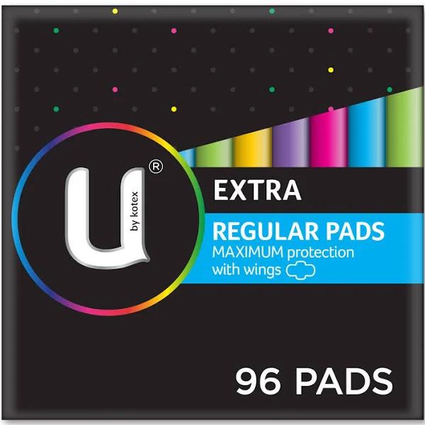 U by Kotex Pads Extra Regular with Wings - 16 Pack Carton6