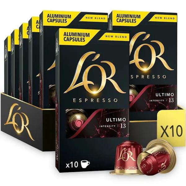 L'Or Espresso Ultimo Capsules 100 Pack Compatible with Nespresso Machines - Intensity 13