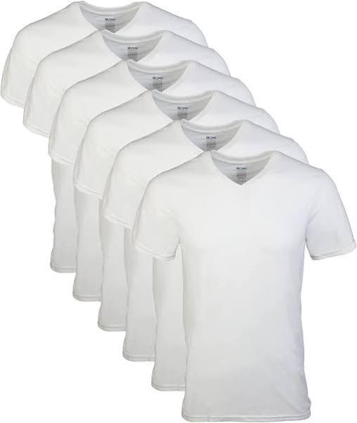 Gildan Men's V-Neck T-shirts 6 Pack