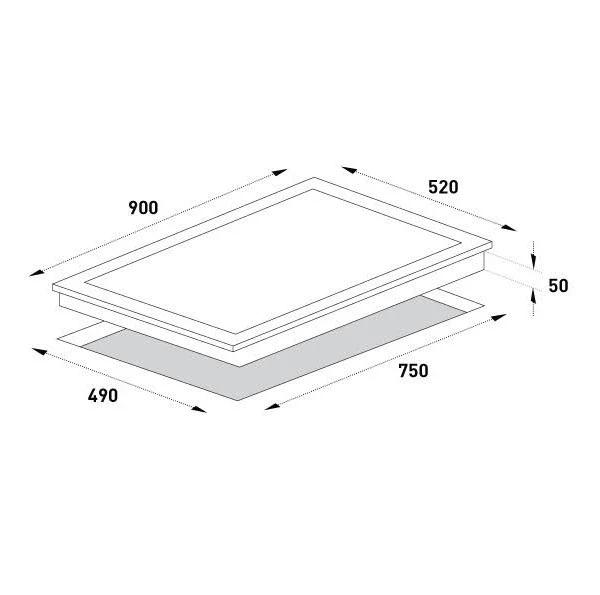 Domain Ceramic Glass Electric Cooktop with Touch Controls - 900mm - AfterPay & zipPay Available