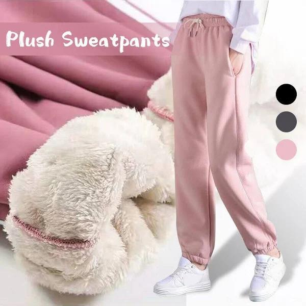 Womens Warm Jogging Pants Winter Thick Fleece Lined Trousers Joggers