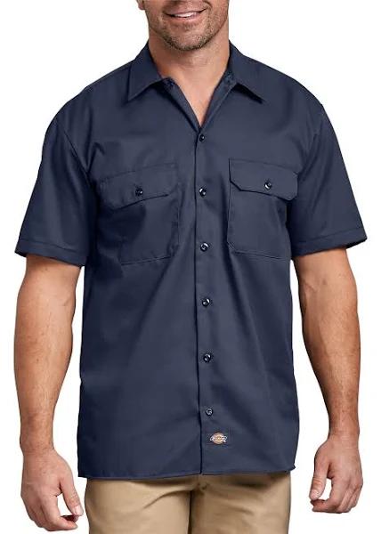 Dickies 1574 Short Sleeve Work Shirt - Navy, L