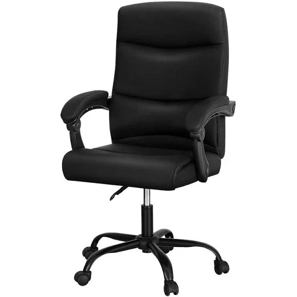 Artiss Massage Office Chair Executive Computer Chairs PU Leather Recline Black