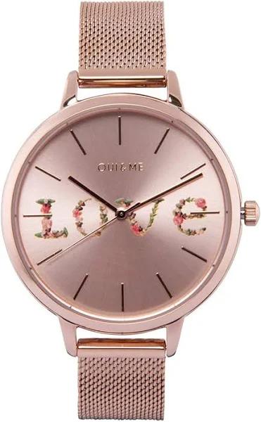 Oui & Me Grande Fleurette Rose Gold Tone Stainless Steel Quartz ME010112 Women's Watch