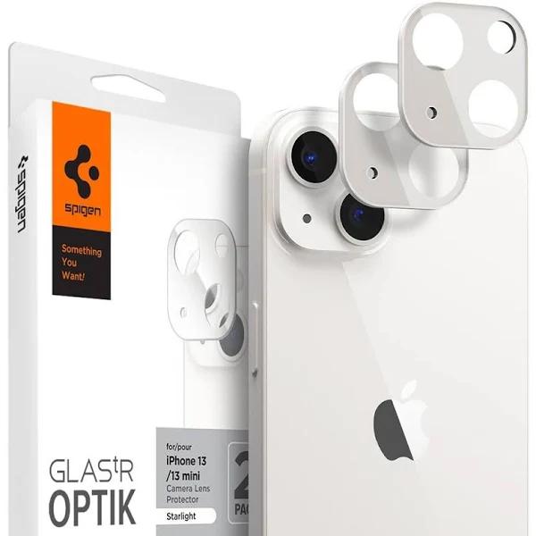 iPhone 13 / 13 Mini Camera Lens Protector, Genuine SPIGEN GLAS.tR Optik Lens Glass 2pcs For Apple - Starlight