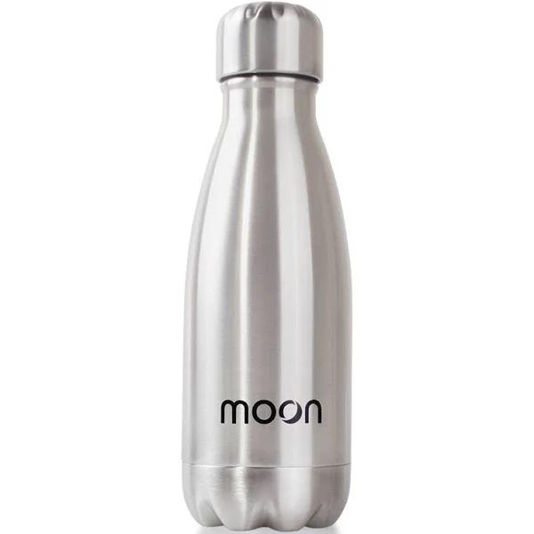 Moon Bottles - Insulated Water Bottle That Lasts Forever - 18/8 Stainless Steel Vacuum Flask - Double Walled Drink Bottle - Thermal Metal Flasks, Lea