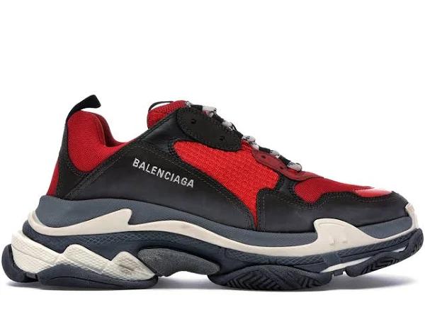 Balenciaga Men's Triple S Sneakers - Rouge Noir - Size 40 (7)