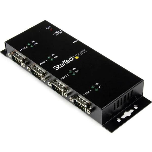 StarTech.com 4 Port USB to DB9 RS232 Serial Adapter Hub