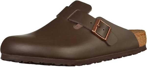 Birkenstock Unisex Leather Clogs | Boston, Dark Brown