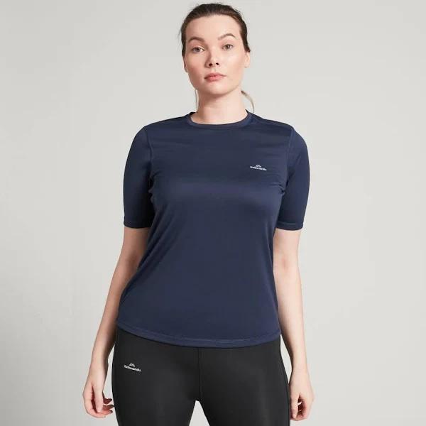 Kathmandu Accion Women's driMOTION Short Sleeve T-Shirt Basic Tee Tops - Blue Midnight Navy Size X-Large - AfterPay & zipPay Available