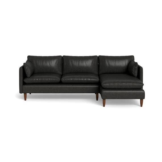 Eton Leather Modular Sofa Slate by Freedom