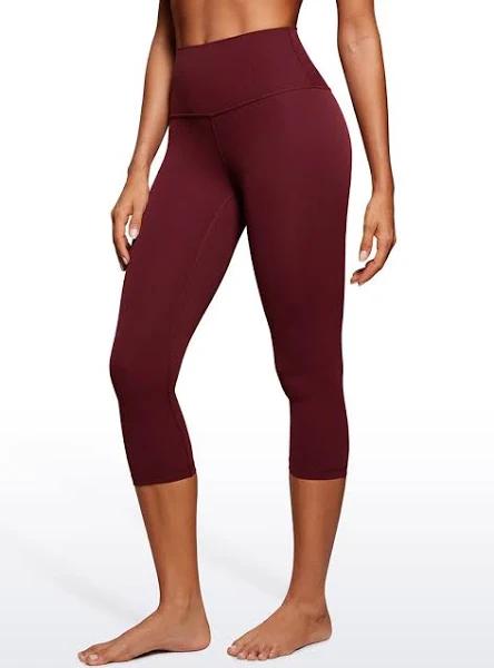 CRZ Yoga Women's Yoga Lounge High Rise Butterluxe Yoga Leggings 19'' Red Merlot / XS