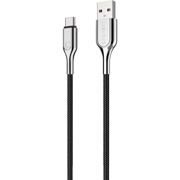 Cygnett Armoured 50cm USB-C to USB-A (2.0) Cable - Black