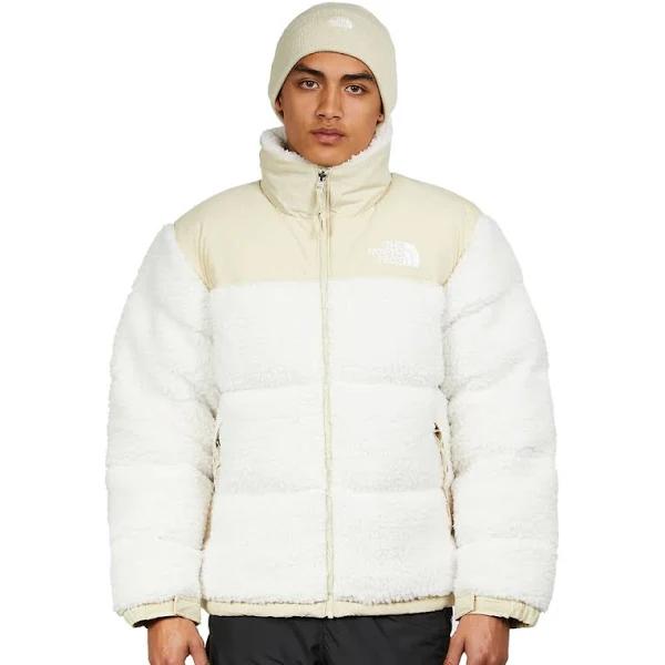 The North Face High Pile Nuptse Jacket - Gardenia White / Gravel - 2XL - Men