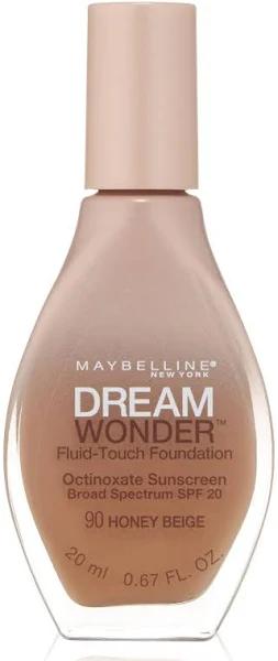 Maybelline Dream Wonder Fluid-Touch Foundation SPF 20, 90 Honey Beige