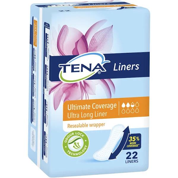 Tena Liners Ultimate Coverage Ultra Long Liner 22 Pack