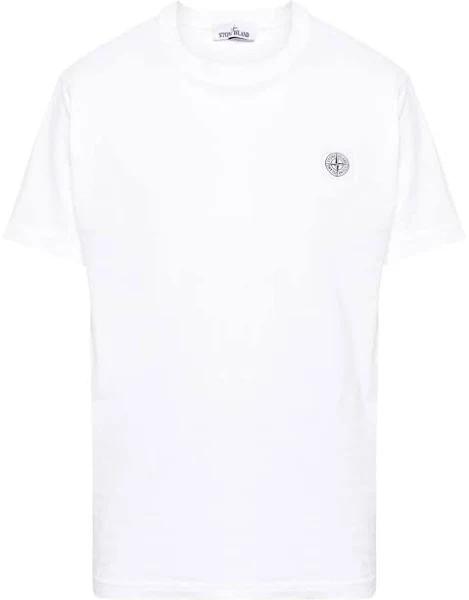 Stone Island - Compass-appliqué Cotton T-Shirt - Men - Organic Cotton - XXL - White