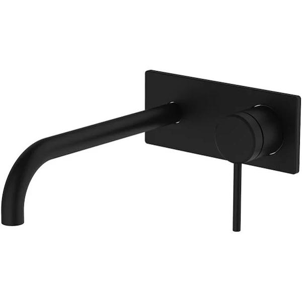 Abey Poco Wall Basin/Bath Set 220mm Matte Black