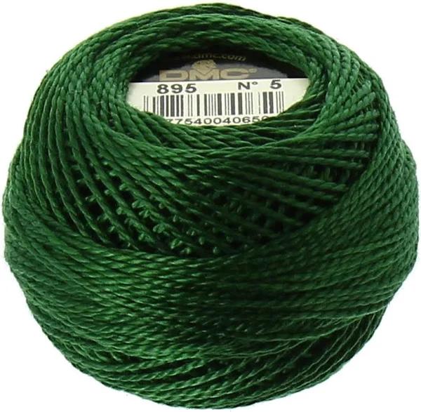 DMC Perle 5 Cotton #895 Very Dark Hunter Green 10g Ball 45m