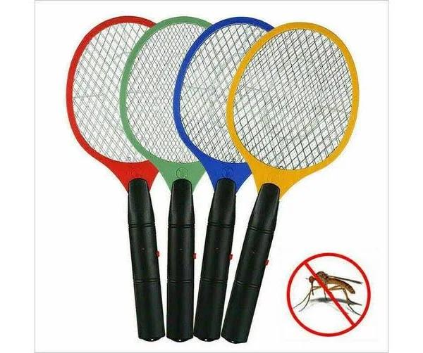 1x Bug Zapper Racket Fly Mosquito Pest Swatter Net Racquet Electric Insect Killer