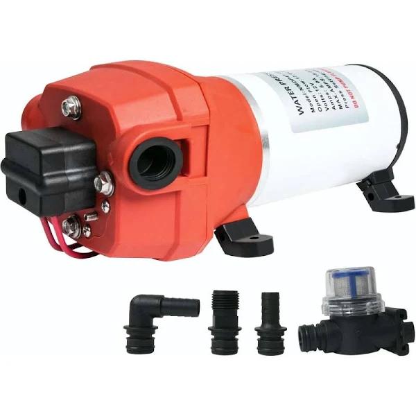 Caravan Water Pump 40psi Pressure 12V Self-priming Rv Camper Boat Camping 17LPM