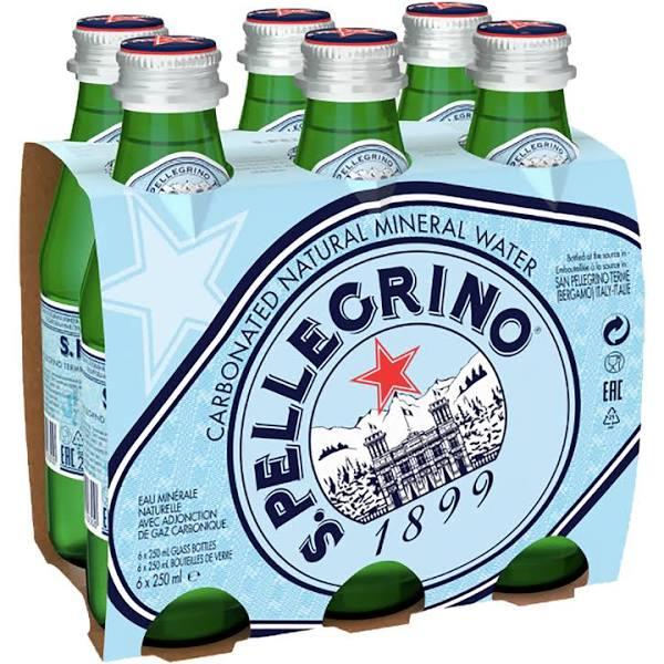 San Pellegrino Sparkling Natural Mineral Water 6 x 250ml