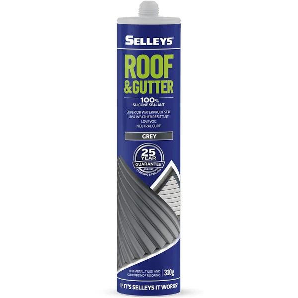 Selleys Sealant Silicone Roof & Gutter Grey 310g