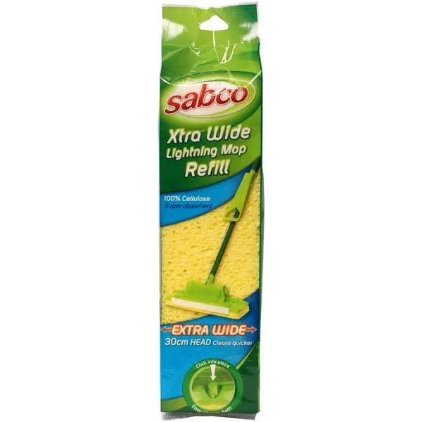 Sabco SAB30024 Extra Wide Lightning Sponge Mop Refill